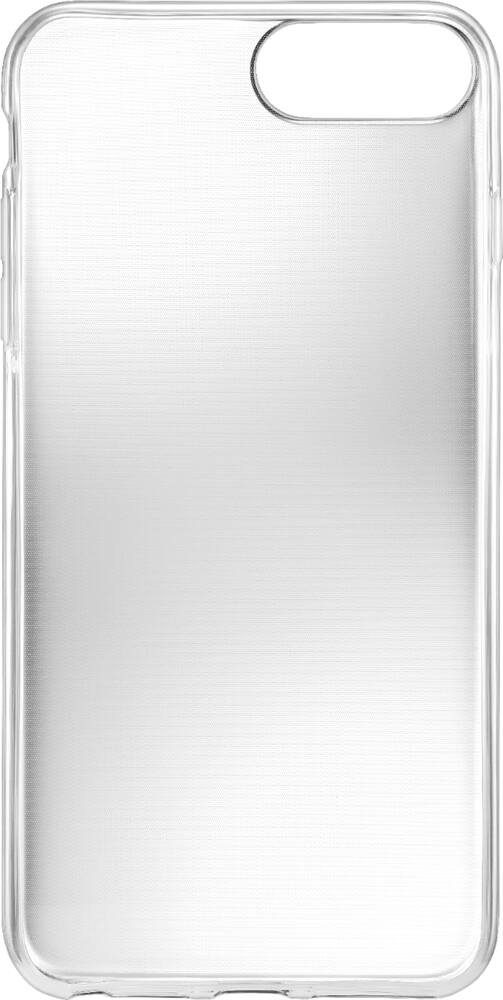 dynex - soft shell case for apple iphone 6 plus, 6s plus, 7 plus and 8 plus - clear