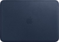 Front Zoom. Apple - Leather Sleeve for 13-Inch MacBook - Midnight Blue.