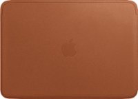 Front Zoom. Apple - Leather Sleeve for 13-Inch MacBook - Saddle Brown.