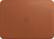 Front. Apple - Leather Sleeve for 13-Inch MacBook - Saddle Brown.