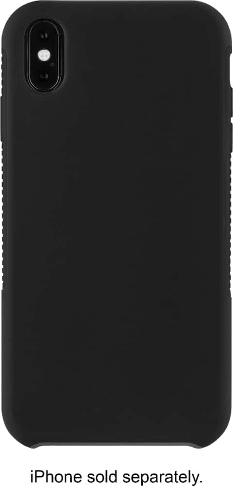 insignia - dual layer case for apple iphone xs max - black insignia - dual layer case for apple iphone xs max - black