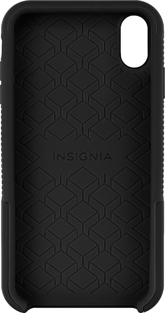 insignia - dual layer case for apple iphone xs max - black insignia - dual layer case for apple iphone xs max - black