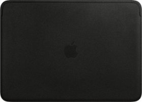 Apple - Leather Sleeve for 13-Inch MacBook - Black - Front_Zoom