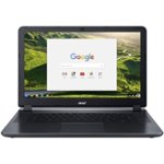 Front Zoom. Acer - 15.6" Refurbished Chromebook - Intel Celeron - 2GB Memory - 16GB eMMC Flash Memory - Granite Gray.