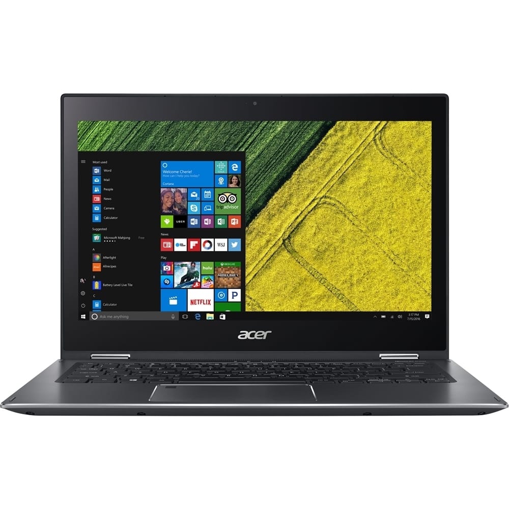 Front. Acer - Spin 5 2-in-1 13.3" Refurbished Touch-Screen Laptop - Intel Core i5 - 8GB Memory - 256GB Solid State Drive - Steel Gray.