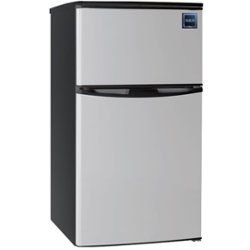 RCA - 3.2 Cu. Ft. Mini Fridge - Stainless steel - Front_Zoom