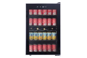 RCA - 110-Can Beverage Cooler - Stainless steel - Front_Zoom