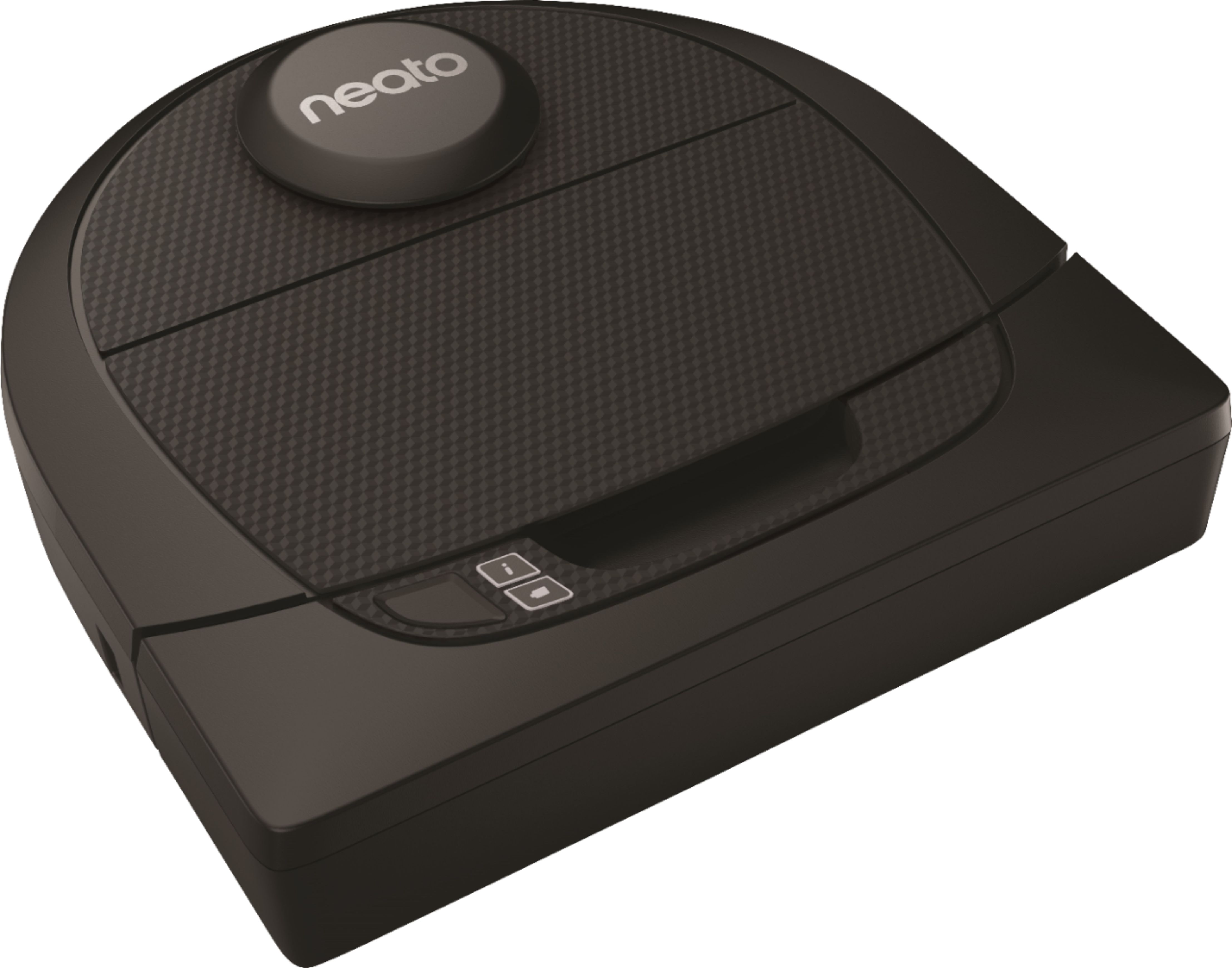 Angle View: Neato Robotics - Botvac D4 Wi-Fi Connected Robot Vacuum - Black With Honeycomb Pattern