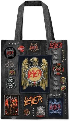 PopMarket - Slayer - Rocksax - Slayer - Battle Bag - 16 X 16 Soft Polyester Bag with Web Handles - Multicolor