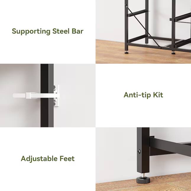 Supporting Steel Bar  
Anti-tip Kit  
Adjustable Feet