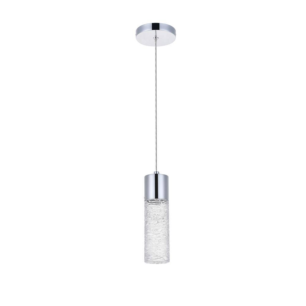 Back. Elegant Lighting - Constellation 1 light Chrome LED Pendant - Chrome.