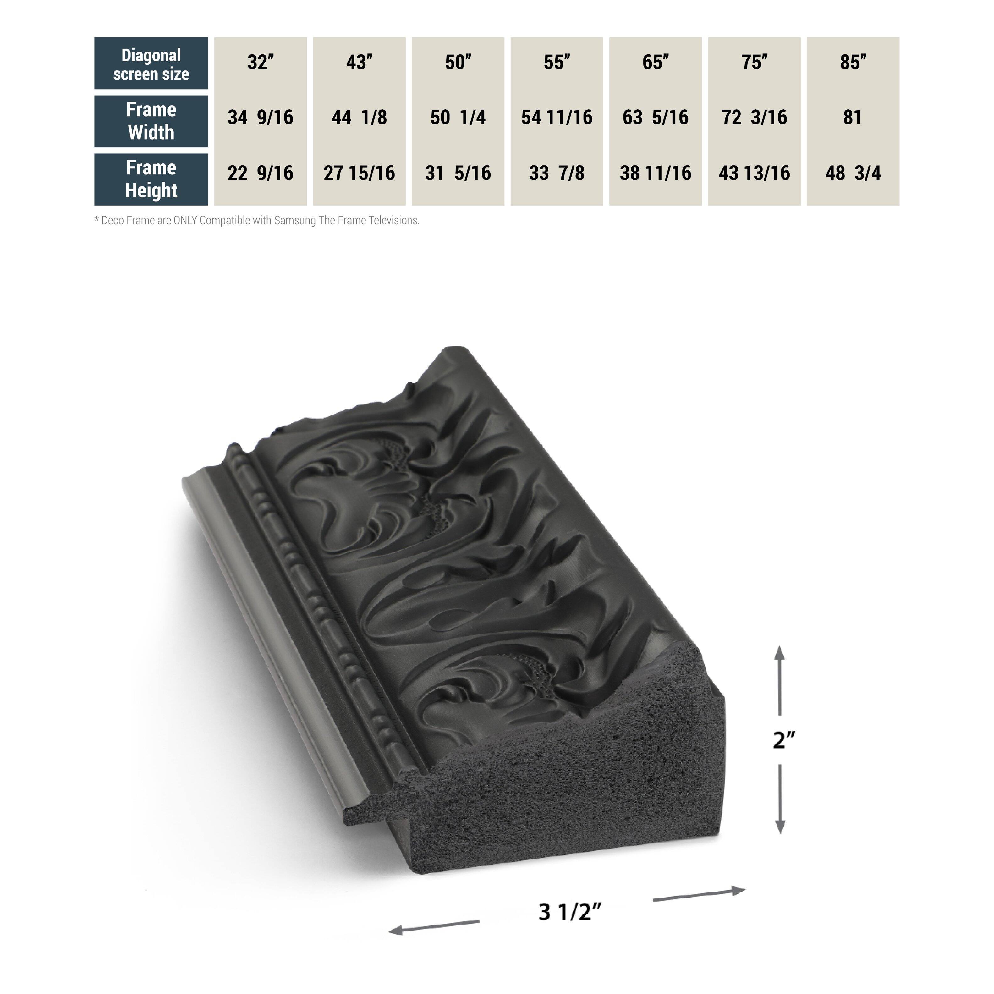 Alt View 13. Deco TV Frames - Premiere Bezel for Samsung the Frame TV - 32" - Tuscan Matte Black.