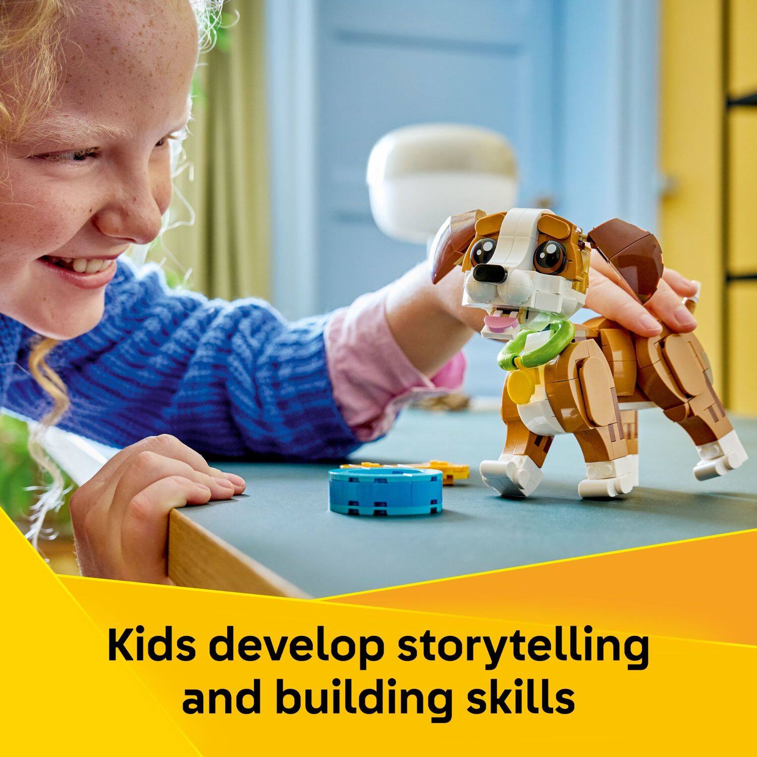 Kids develop storytelling and building skills
