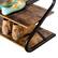 Alt View 11. Honey-Can-Do - 3-Shelf Z-Frame Wooden Shoe Rack - Black.