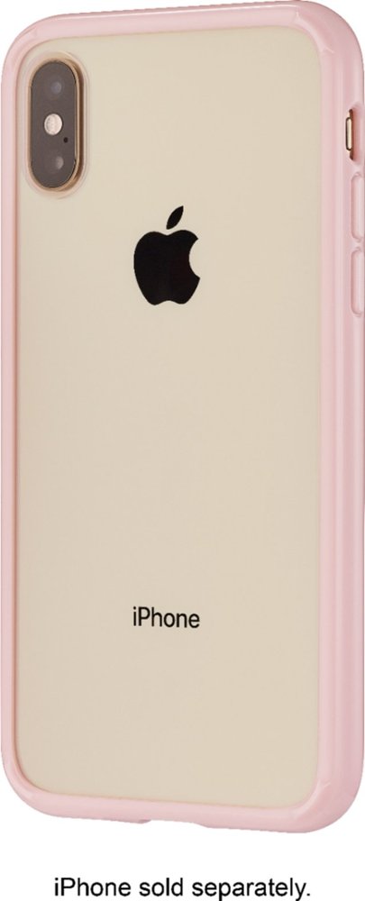 insignia - protective case for apple iphone x and xs - pink/clear