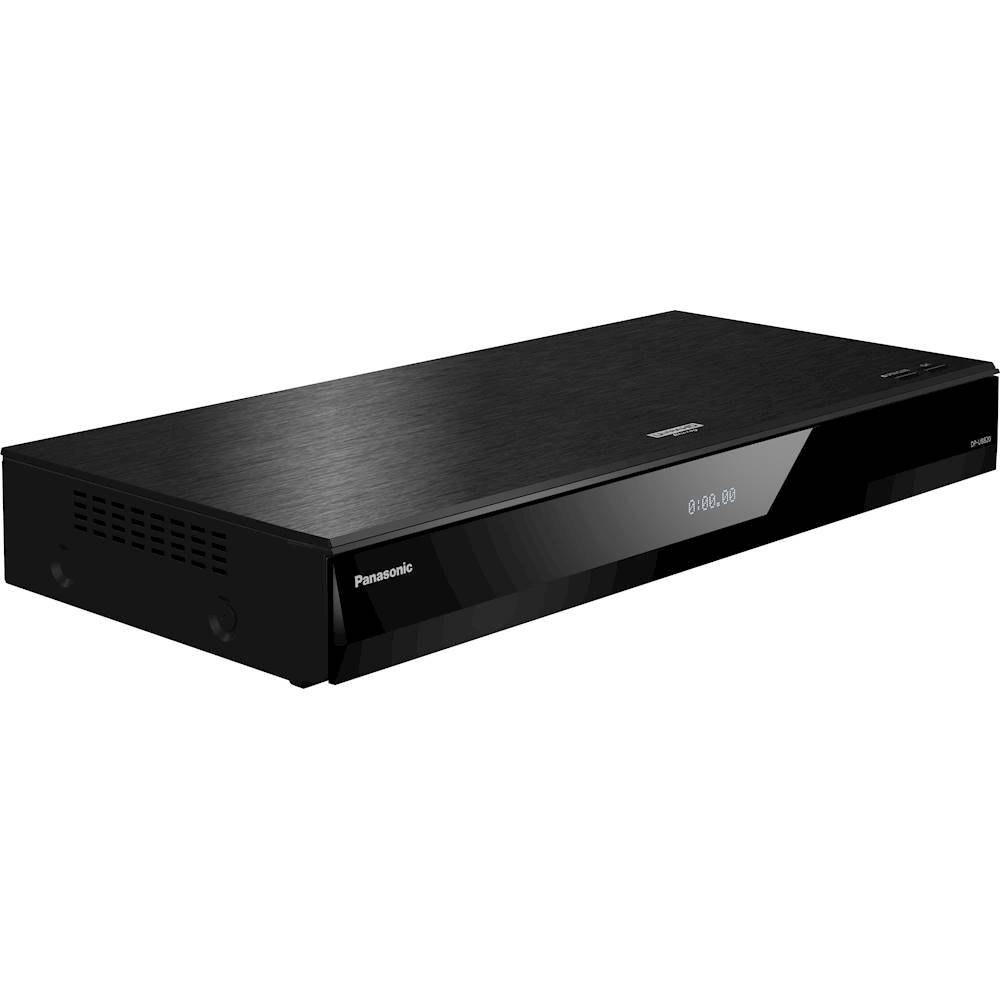 Angle View: Panasonic - Streaming 4K Ultra HD Hi-Res Audio with Dolby Vision 7.1 Channel DVD/CD/3D Wi-Fi Built-In Blu-Ray Player, DP-UB820-K - Black