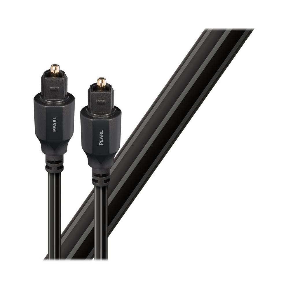 Alt View 11. AudioQuest - Pearl 39' In-Wall Digital Optical Audio Cable - Black/Gray Stripe.