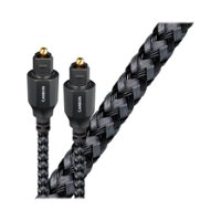 AudioQuest - 3.0M Carbon Optical Toslink Fiber-Optic Cable + Mini-Adaptor - Black - Front_Zoom