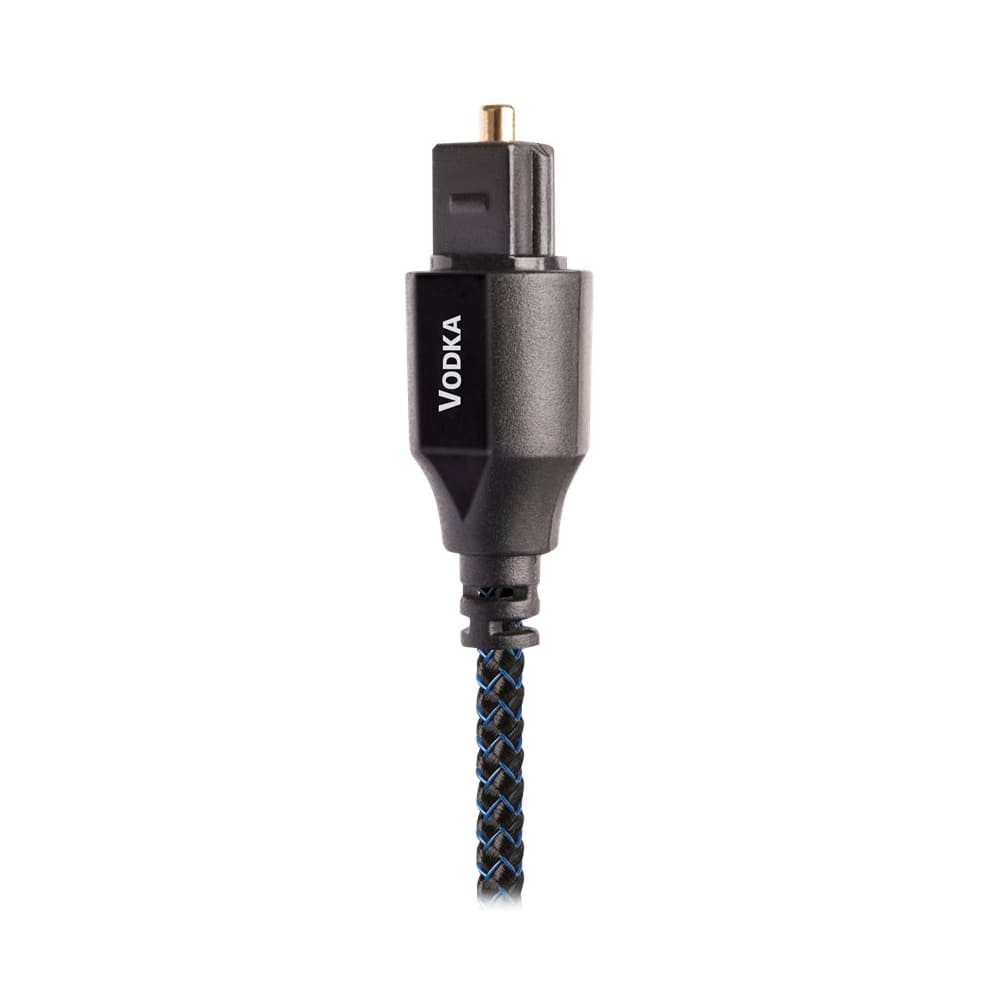 Left View: AudioQuest - OptiLink 16.4' Toslink Fiber-Optic Cable - Black/Blue