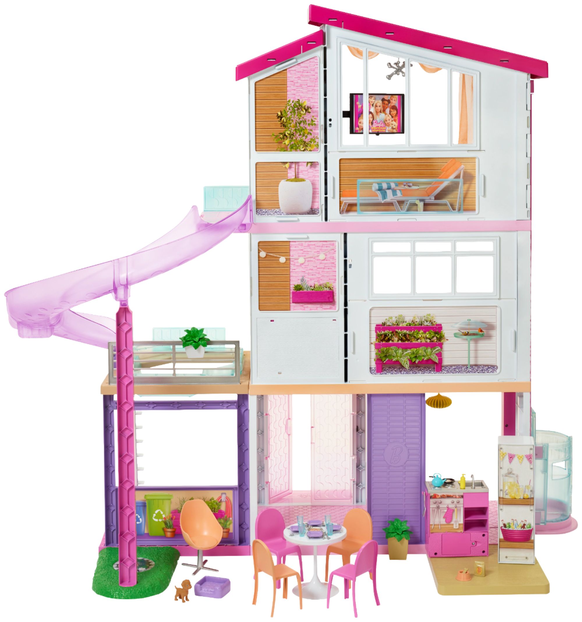 Angle View: Barbie - Dreamhouse - Pink