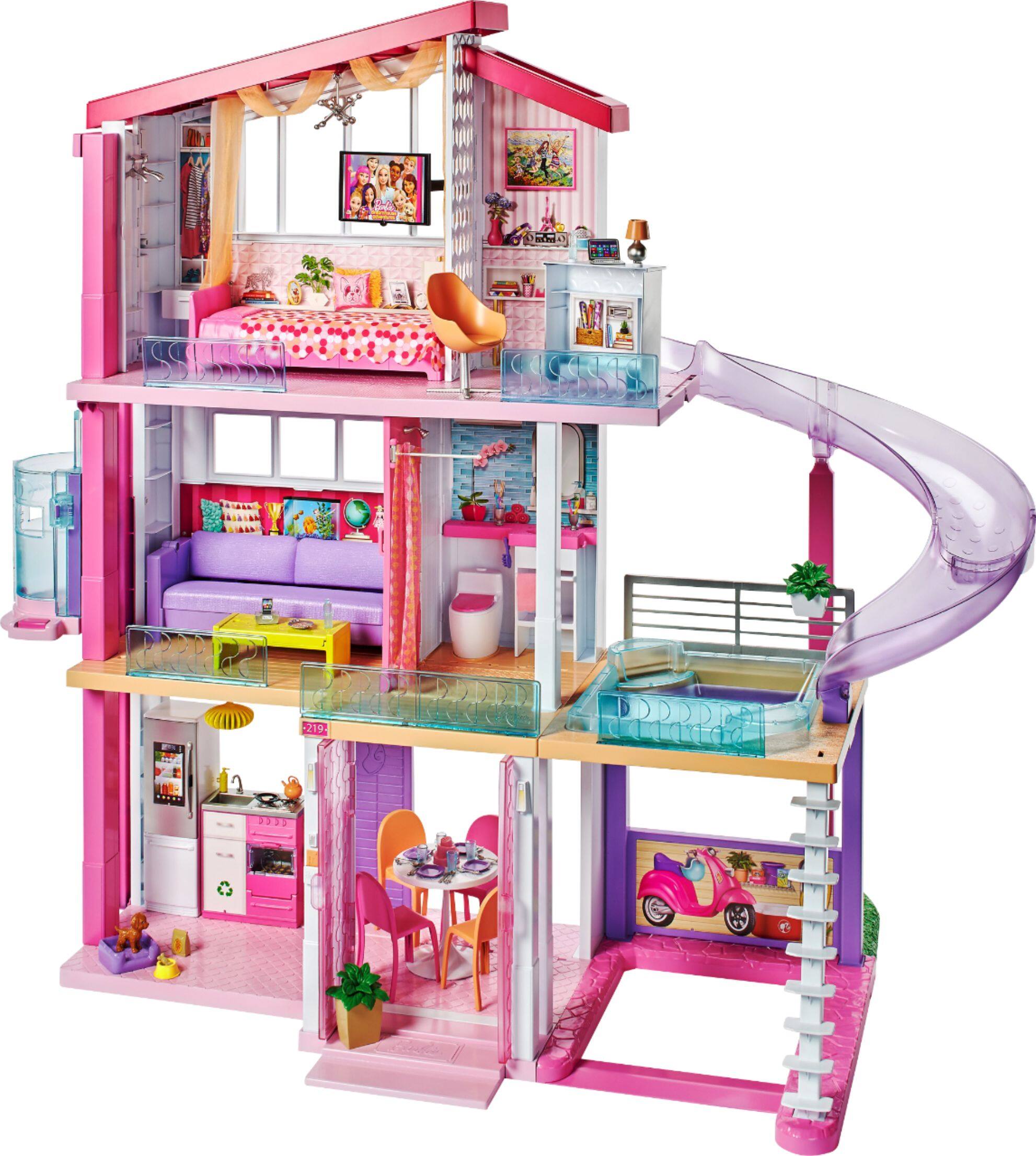 Customer Reviews Barbie Dreamhouse Pink FHY73 Best Buy