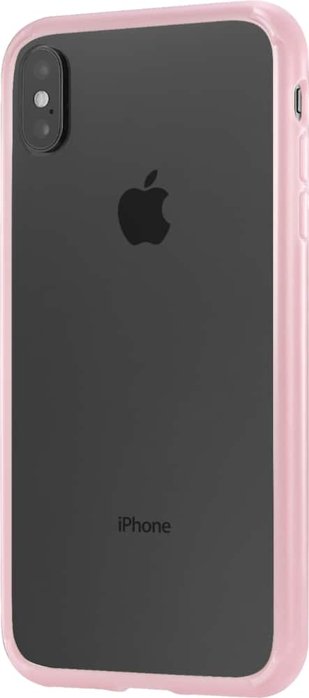 insignia - protective case for apple iphone xs max - clear pink insignia - protective case for apple iphone xs max - clear pink