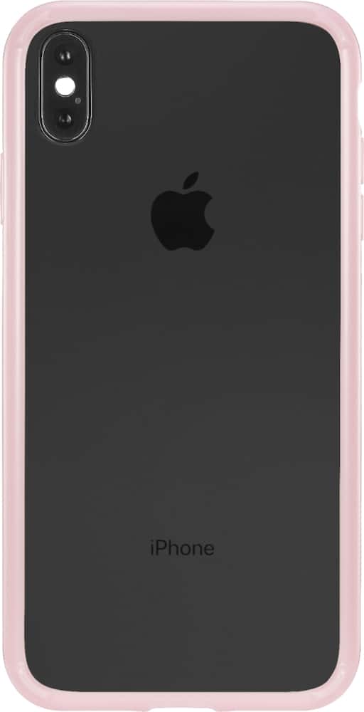 insignia - protective case for apple iphone xs max - clear pink insignia - protective case for apple iphone xs max - clear pink