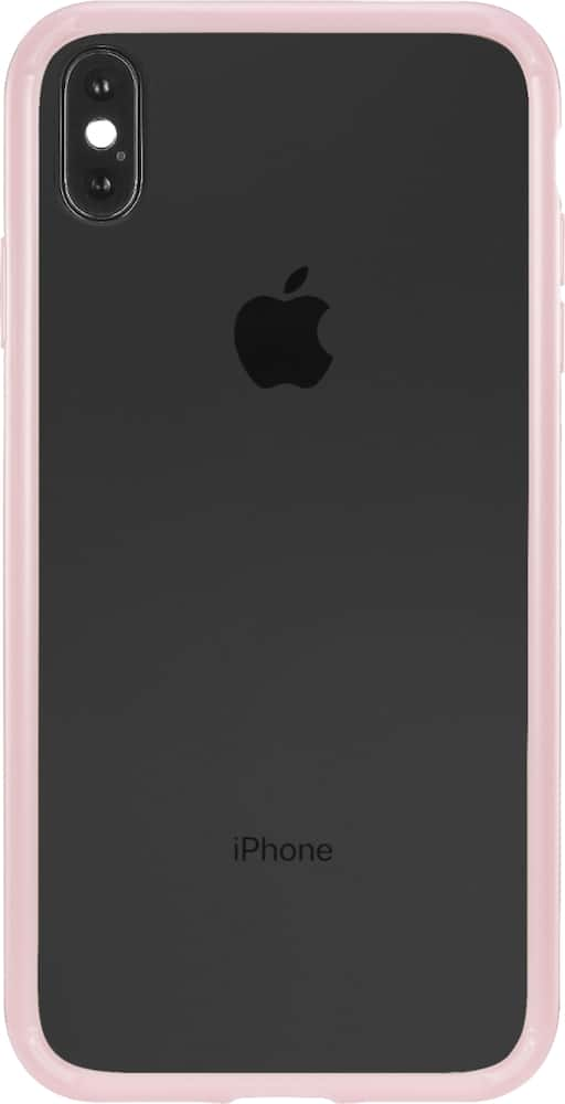 insignia - protective case for apple iphone xs max - clear pink