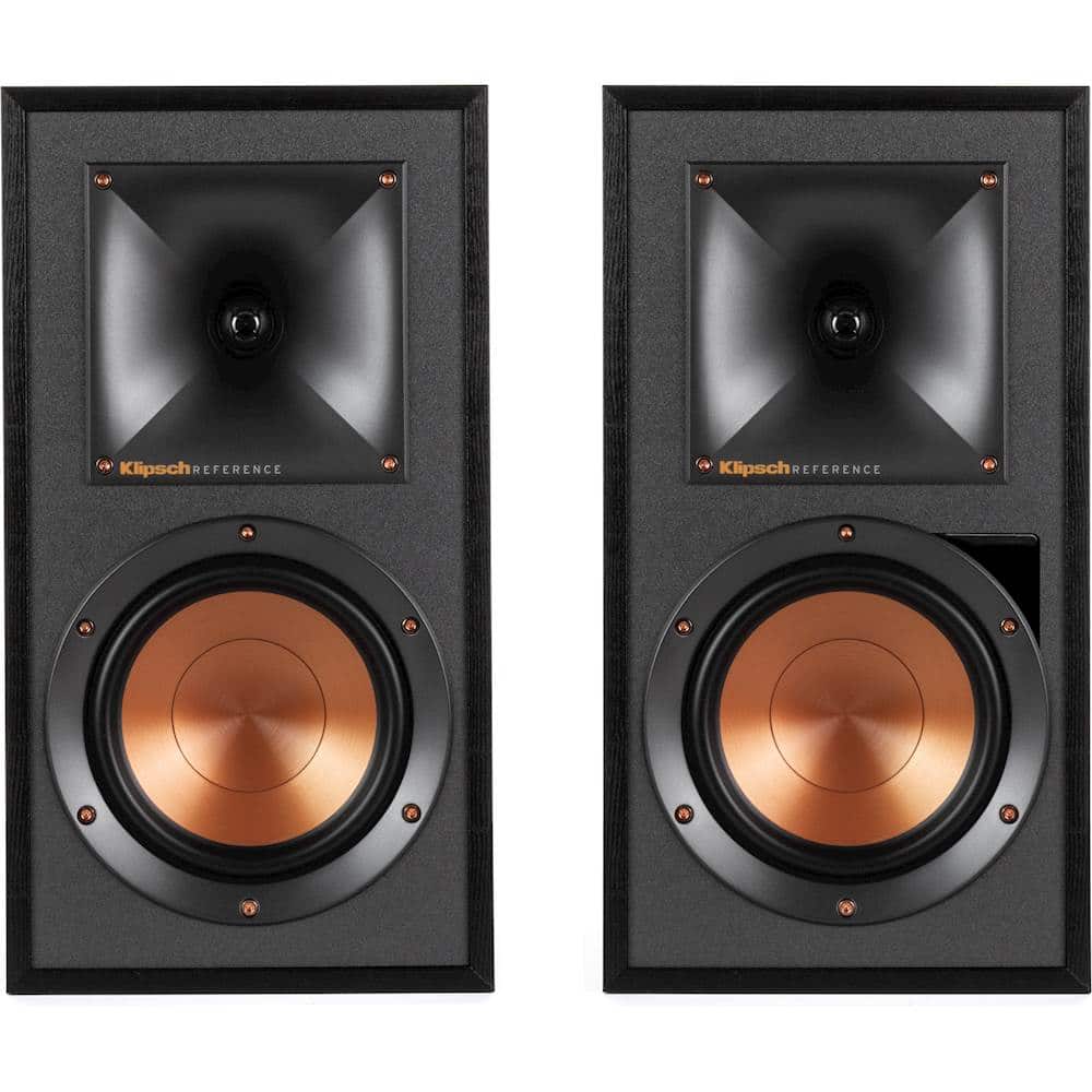 Front. Klipsch - Reference 5.25" 60W 2-Way Powered Monitors (Pair) - Black.