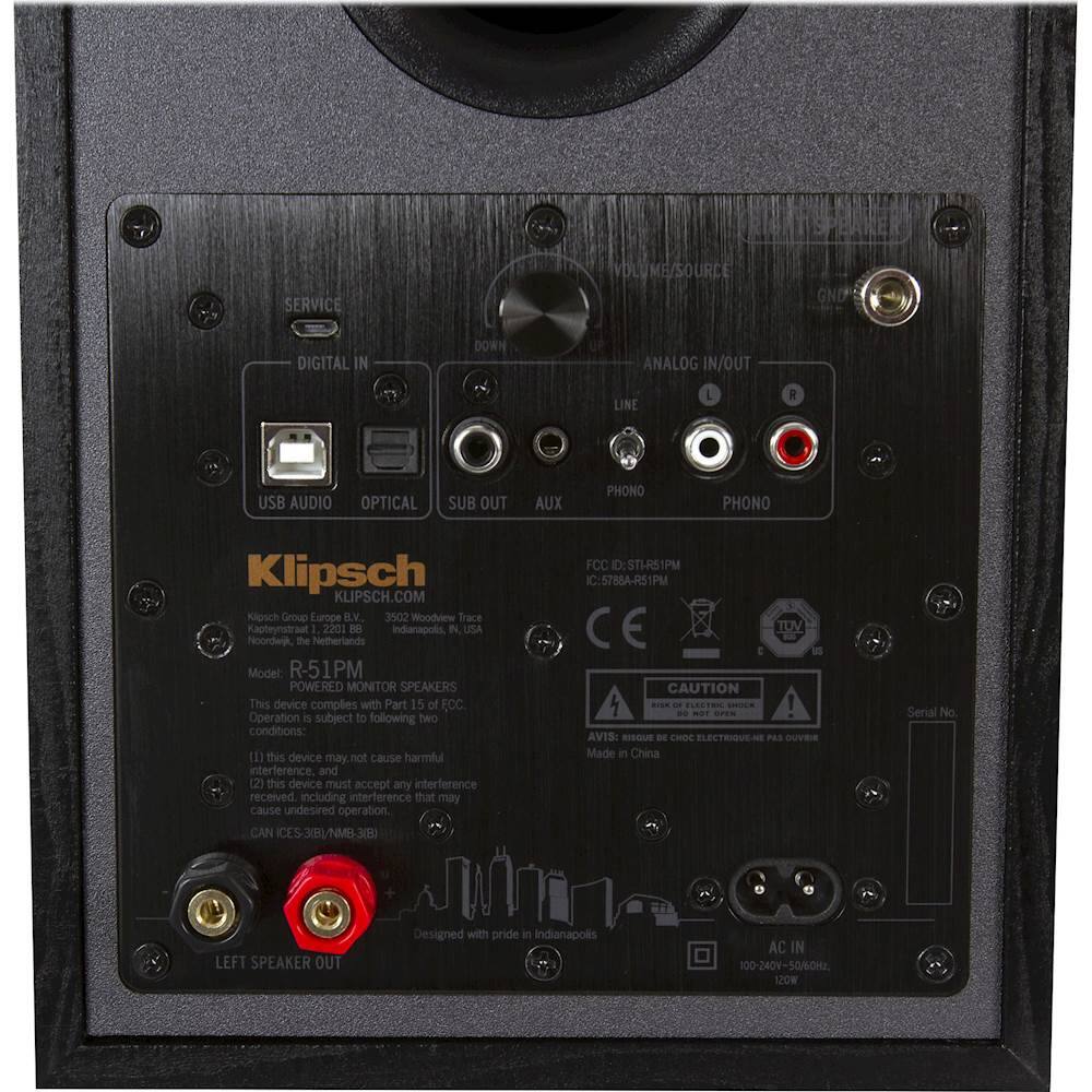 Alt View 12. Klipsch - Reference 5.25" 60W 2-Way Powered Monitors (Pair) - Black.