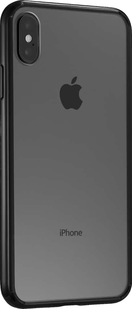 insignia - protective case for apple iphone xs max - black/clear insignia - protective case for apple iphone xs max - black/clear