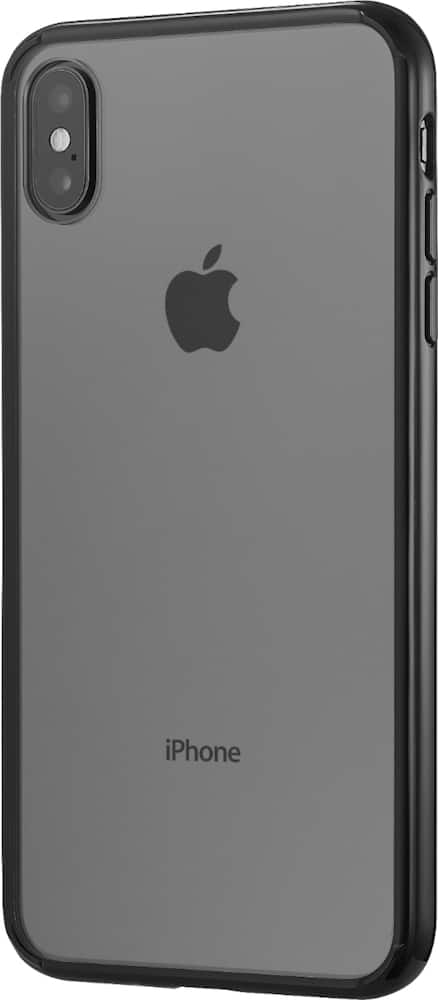 insignia - protective case for apple iphone xs max - black/clear insignia - protective case for apple iphone xs max - black/clear