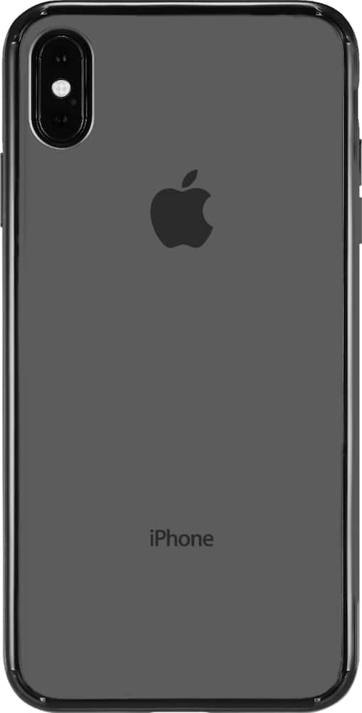 insignia - protective case for apple iphone xs max - black/clear insignia - protective case for apple iphone xs max - black/clear