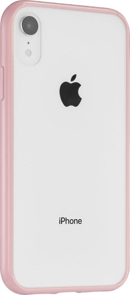 insignia - protective case for apple iphone xr - pink/clear