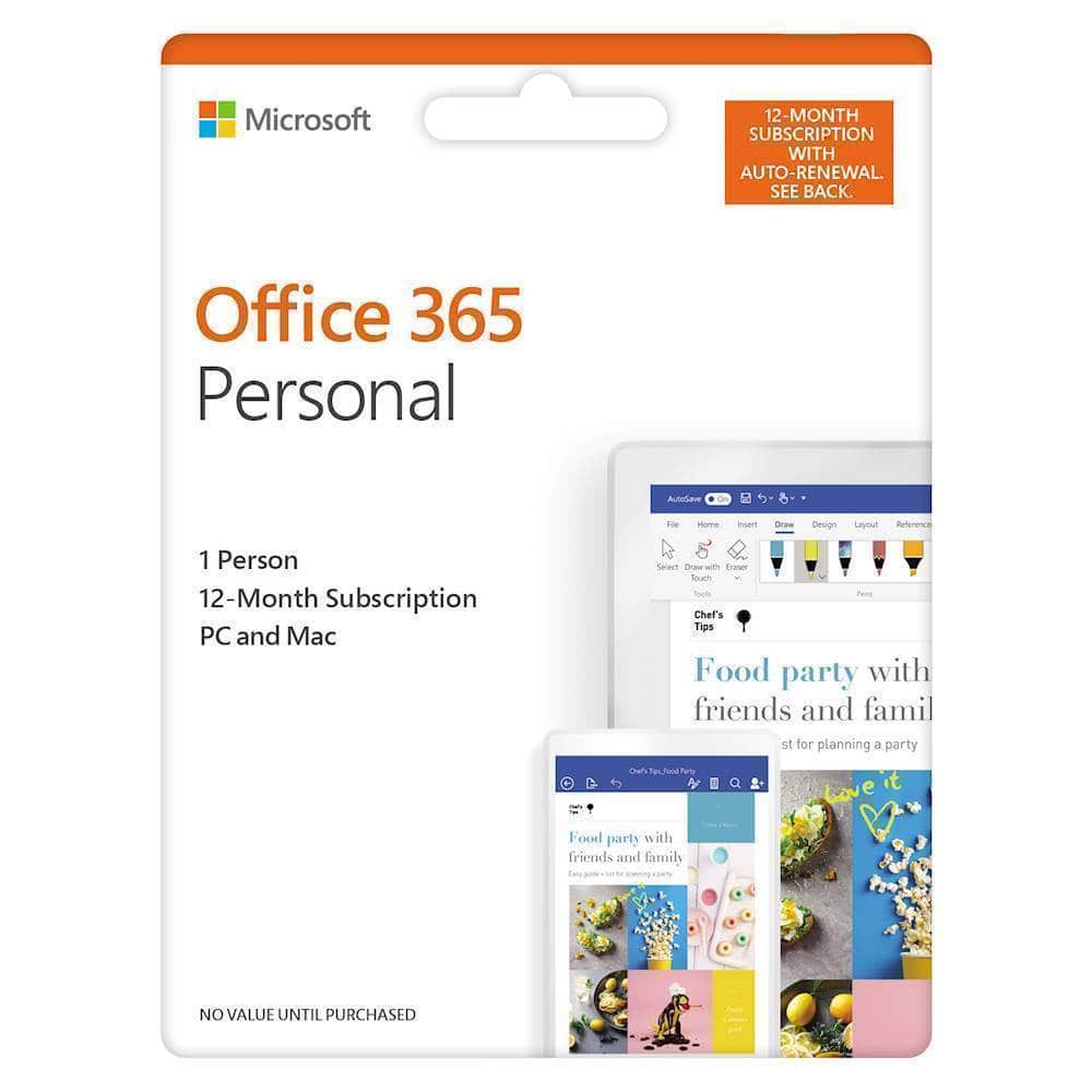 Microsoft 365 Personal 12-Month Subscription - plus $10 Visa eGift Card  (E-Delivery)