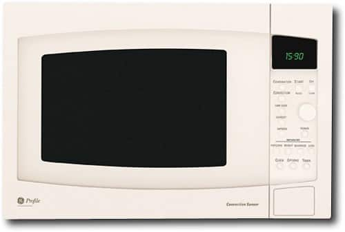 ge bisque countertop microwave