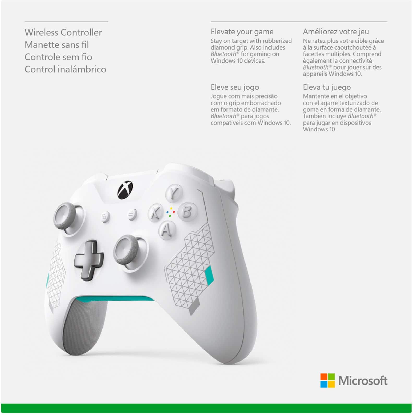 Alt View 13. Microsoft - Xbox Wireless Controller - Sport White Special Edition - Sport White Special Edition.