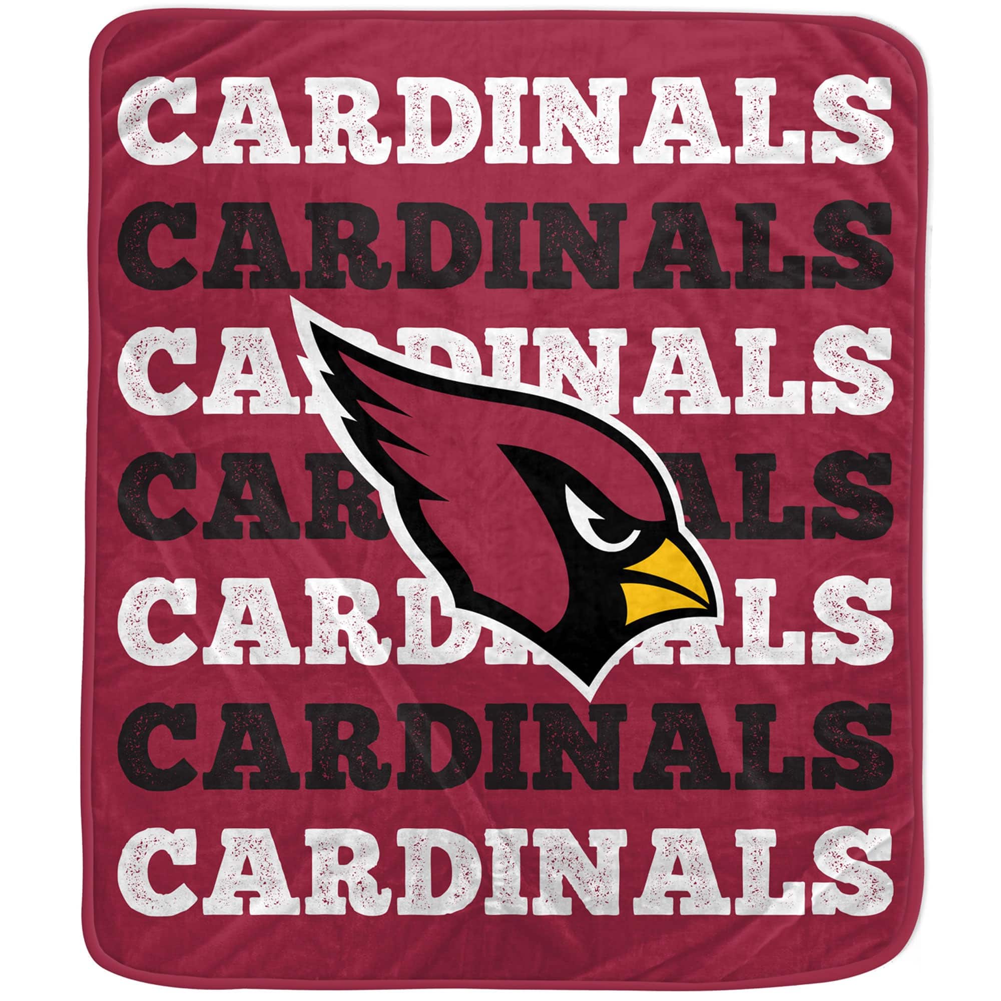 Pegasus - Arizona Cardinals 60'' x 70'' Logo Wordmark Plush Blanket - Multicolor