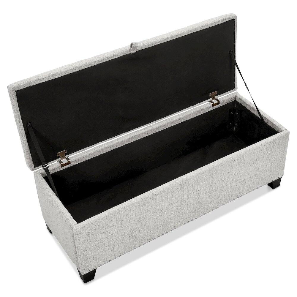 Alt View 3. Furniture of America - Furniture of America Ullan Storage Bench - Beige.