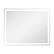 Front. LOVMOR - 40 x 32 Inches Tempered Glass LED Bathroom Mirror with Anti-Fog & 3-Color Dimmable Lighting - Silver.