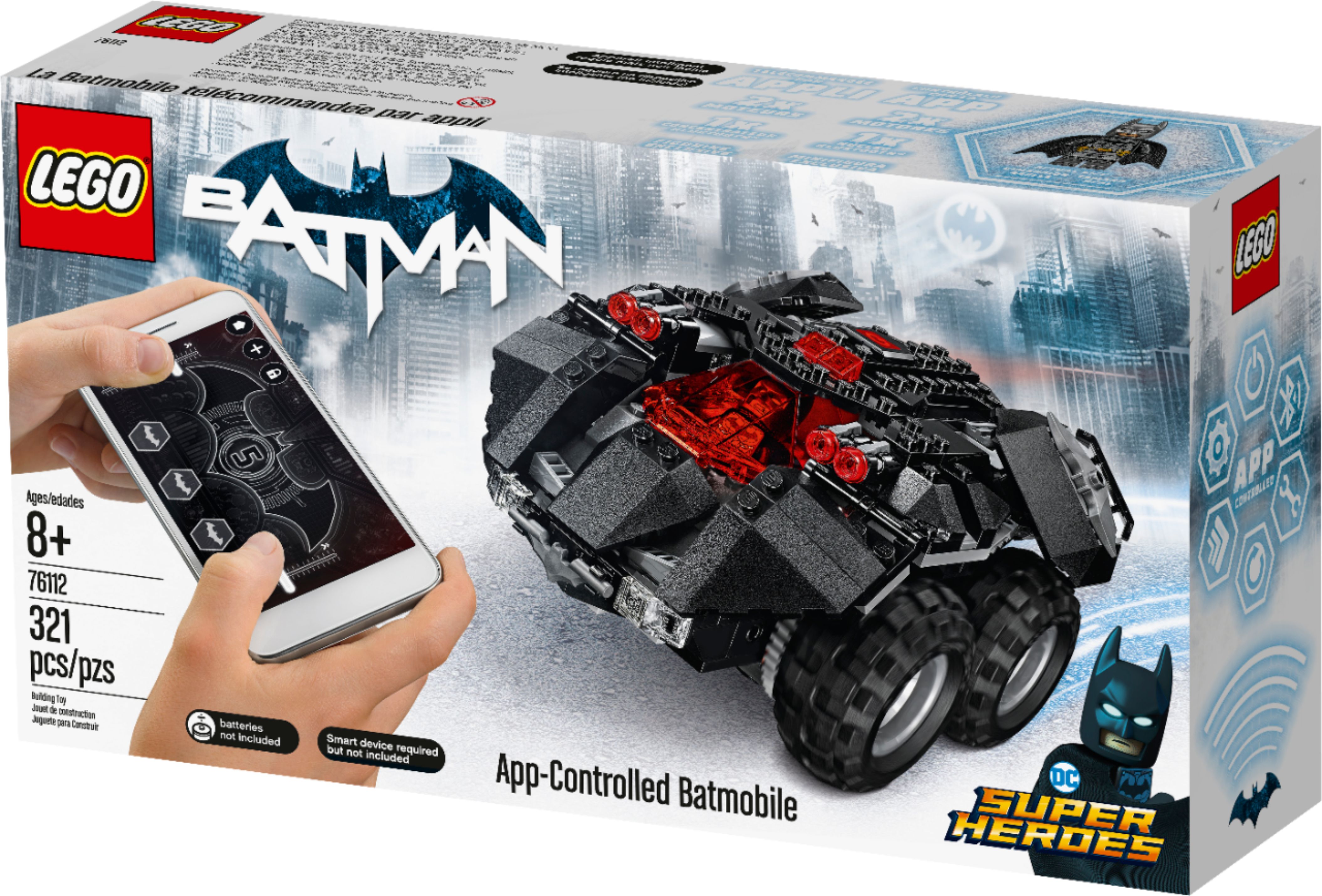 Forskelsbehandling kredit Tidlig Best Buy: LEGO DC Super Heroes App-Controlled Batmobile 76112 6212585