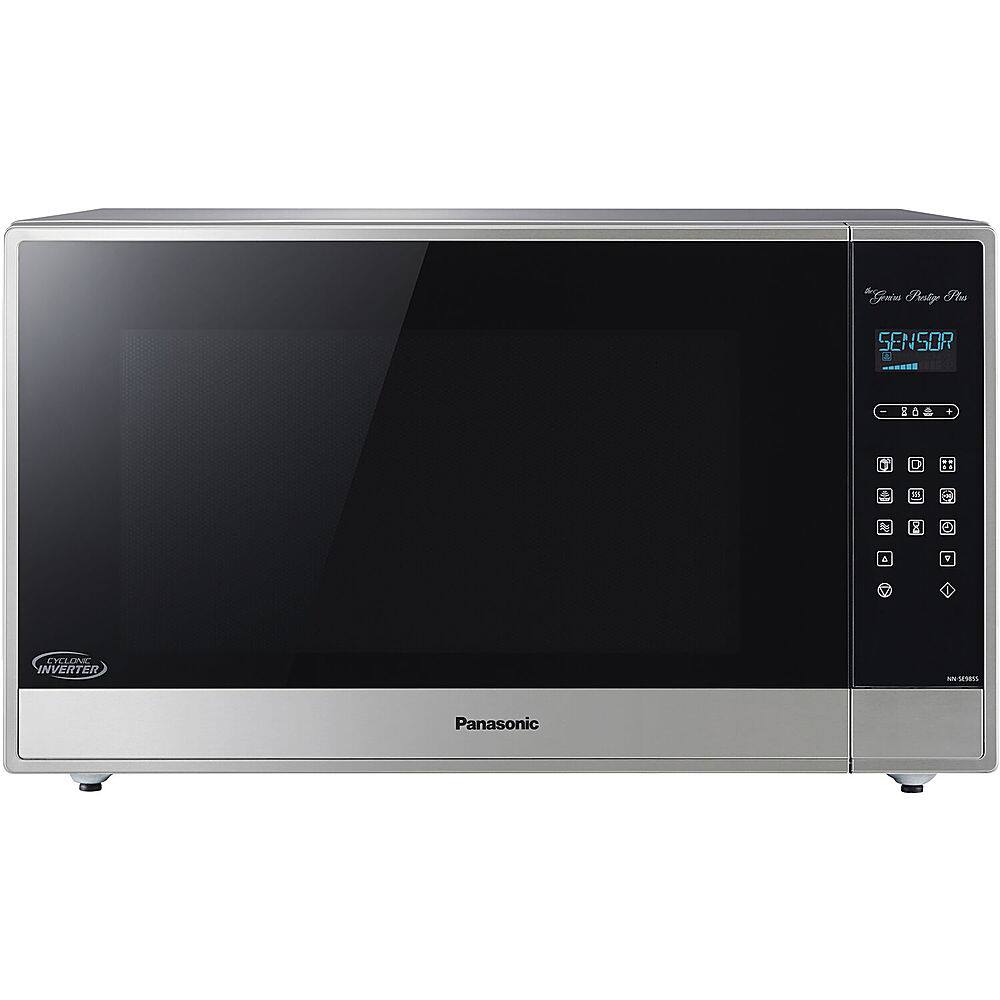 Angle. Panasonic - 2.2-Cu. Ft. Built-In/Countertop Cyclonic Wave Microwave Oven with Inverter Technology - Stainless Steel.