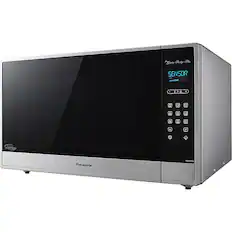 Front. Panasonic - 2.2-Cu. Ft. Built-In/Countertop Cyclonic Wave Microwave Oven with Inverter Technology - Stainless Steel.