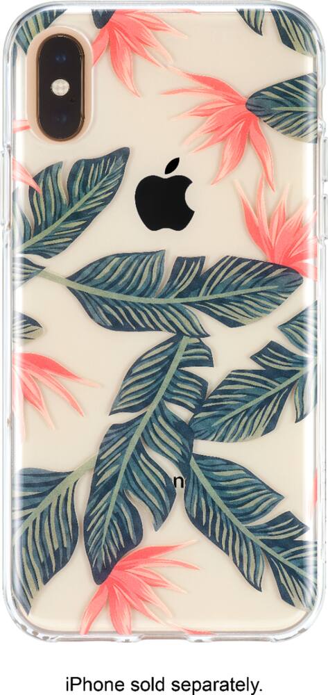 hardshell case for apple iphone x and xs - palm trees/clear hardshell case for apple iphone x and xs - palm trees/clear