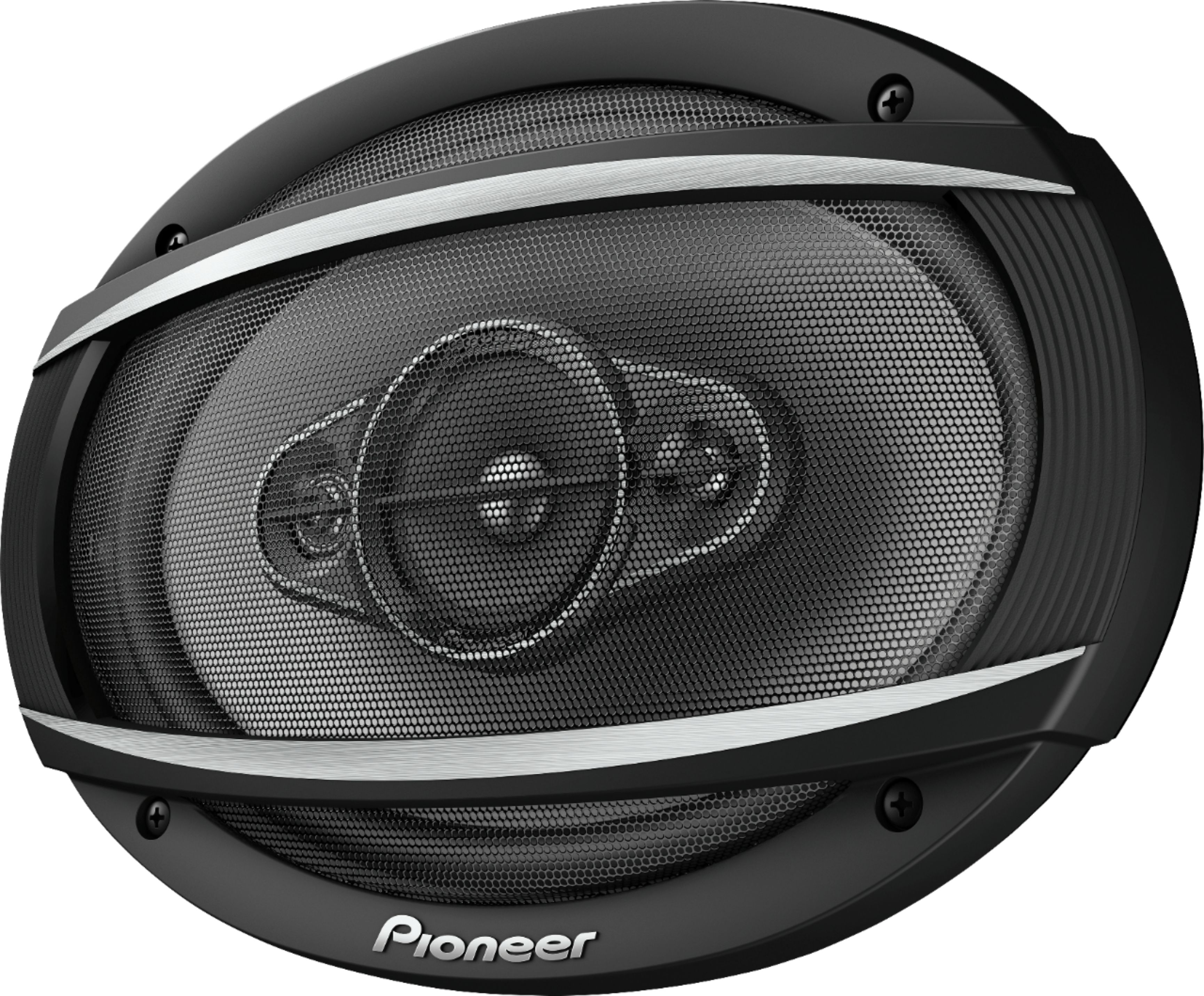 Angle View: Pioneer - 6" x 8" - 4-way, 350 W Max Power, IMPP™ cone, 11mm Tweeter and 11mm Super Tweeter and 1-5/8" Midrange - Coaxial (pair) - Black