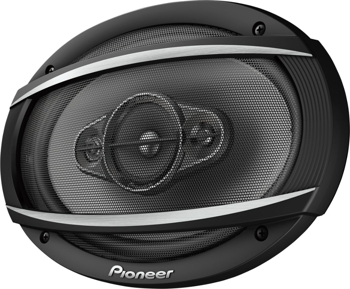 Angle View: Pioneer - 4"x 6" - 3-way , 210 W Max Power, IMPP™ cone, 11mm Tweeter and 1-5/8" Midrange - Coaxial Speakers (pair) - Black