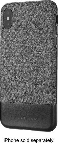 Platinum™ - Crosshatch Case for Apple® iPhone® XS Max - Gray/Black-Front_Standard 