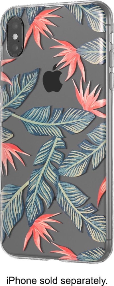 hardshell case for apple iphone xs max - palm trees/clear