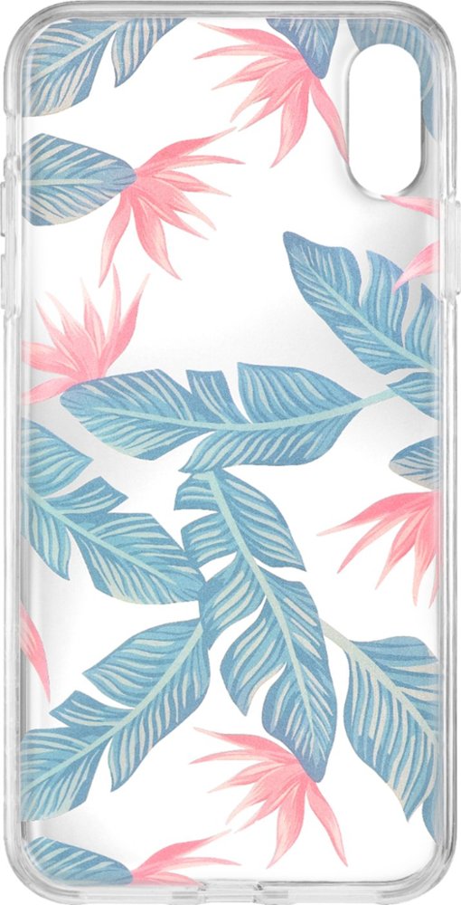 hardshell case for apple iphone xs max - palm trees/clear