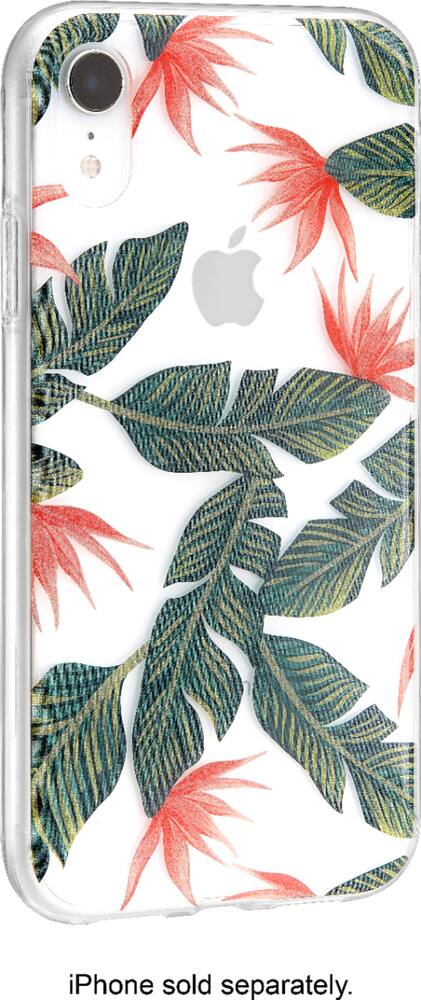 hardshell case for apple iphone xr - palm trees/clear hardshell case for apple iphone xr - palm trees/clear